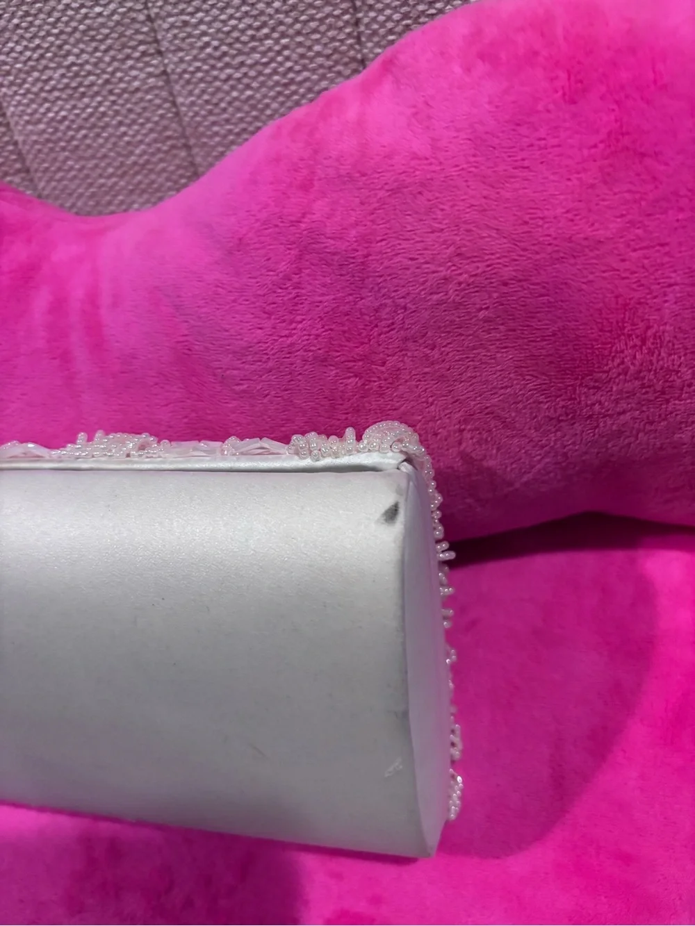 Kate Landry Ivory Beaded Floral Clutch